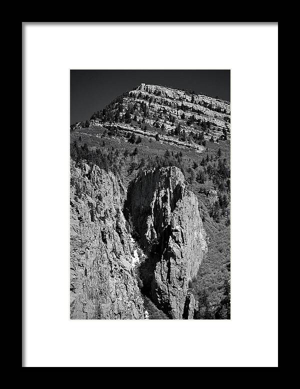 Landscape Framed Print featuring the photograph On Sandia Mountain by Ron Cline