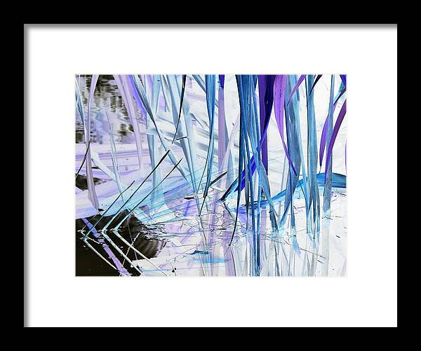 Surreal-nature-photos Framed Print featuring the digital art On Silver Pond I.C. by John Hintz