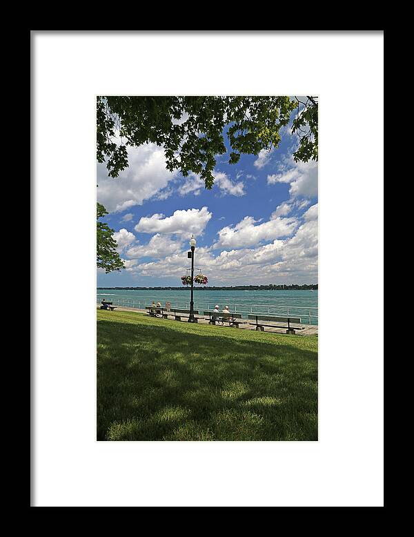 Boardwalk Framed Print featuring the photograph On the Boardwalk in Summer by Mary Bedy