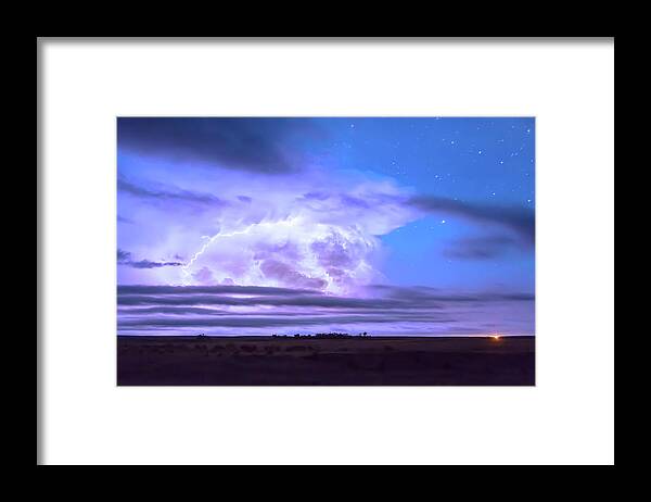 Lightning Framed Print featuring the photograph On The Edge Of A Storm by James BO Insogna