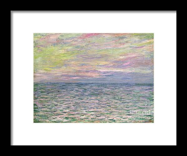 French Framed Print featuring the painting On the High Seas by Claude Monet