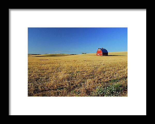 On The Palouse Framed Print featuring the photograph On the Palouse by Ben Prepelka