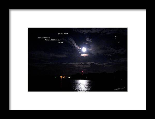 Night Framed Print featuring the photograph On the Porch by Wild Thing