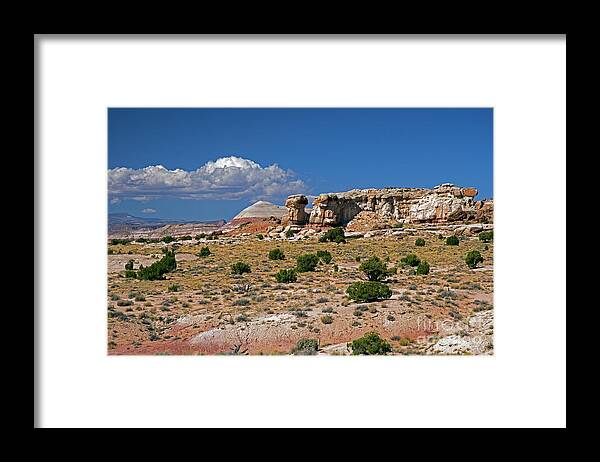 Capital Reef National Park Framed Print featuring the photograph On the road to Cathedral Valley by Cindy Murphy - NightVisions
