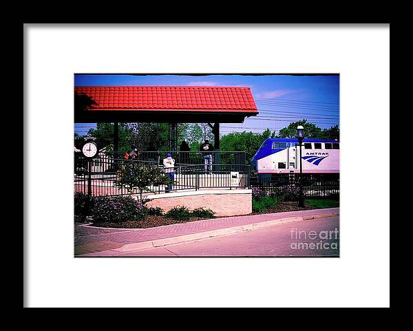 Train Framed Print featuring the photograph On Time by Frank J Casella