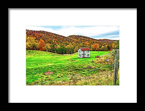 West Virginia Framed Print featuring the photograph Once Upon a Mountainside 2 - Paint by Steve Harrington