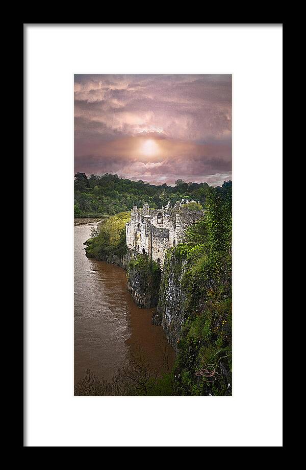 Castle Ruins Framed Print featuring the digital art Once Upon A Time by Vicki Lea Eggen