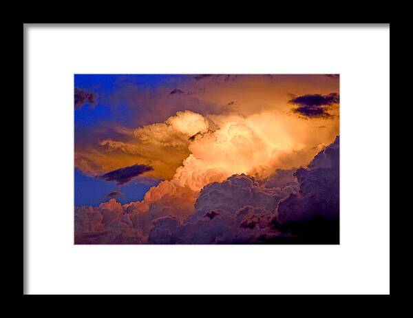 Fine Art Clouds Picture. Fine Art Greetig Cards. Sunset Greeting Cards. Fin Art Sunset Greeting Cards. Sunset Canvas Prints. Red Clouds. Fine Art Sky And Cloud Picture. Fine Art Storm Picture. Blue Sky. Rain Clouds.sunset Picture. Weather Clouds. Summer Clouds.  Framed Print featuring the photograph One Cloudy Afternoon by James Steele