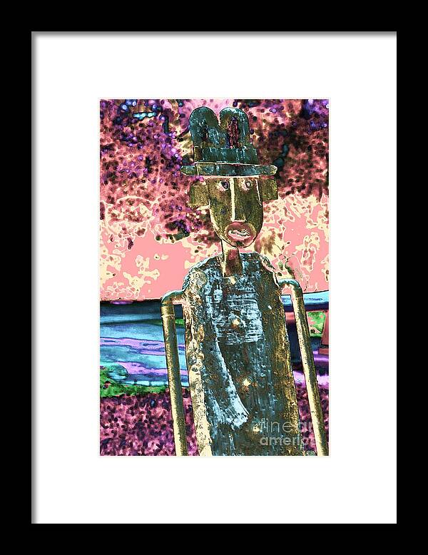 Marcia Lee Jones Framed Print featuring the photograph One Dimensional Man by Marcia Lee Jones