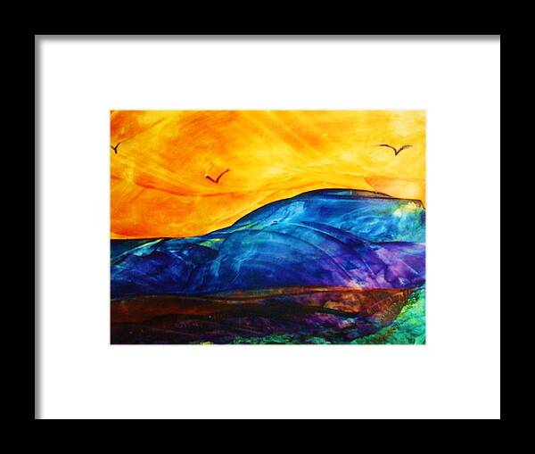 Landscape Framed Print featuring the painting One Fine Day by Melinda Etzold