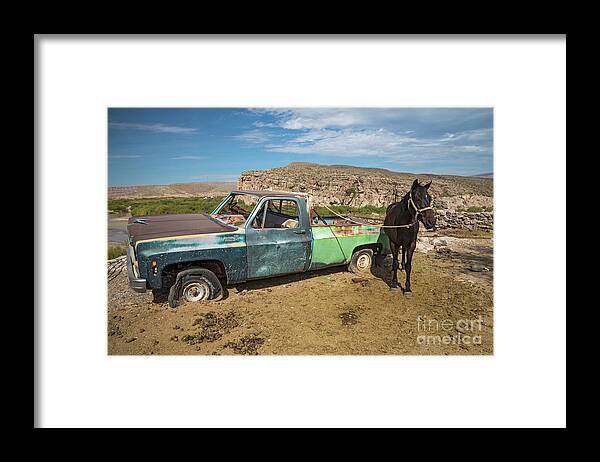 Boquillas Framed Print featuring the photograph One Horsepower by Jim West
