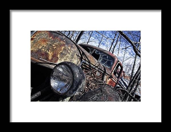 Rusty Framed Print featuring the photograph One Last Run by CA Johnson