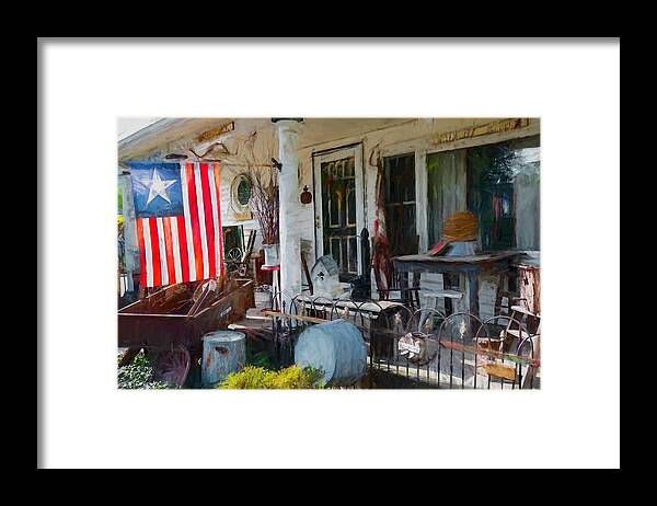 Antiques Framed Print featuring the digital art One Mans Trash 3 by Barry Wills