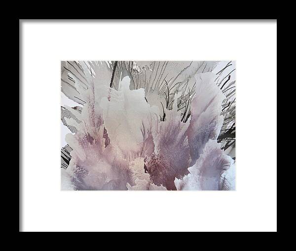 Abstract Framed Print featuring the painting One Moment by Soraya Silvestri