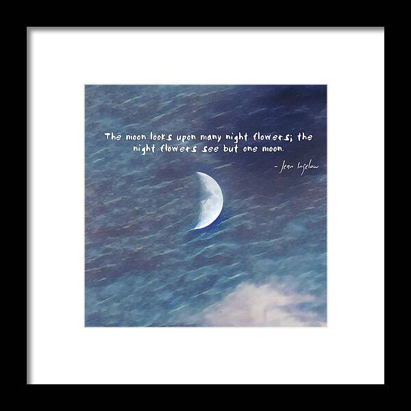 One Moon Framed Print featuring the photograph One Moon by Jackson Pearson