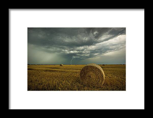 Field Framed Print featuring the photograph One more time a round by Aaron J Groen