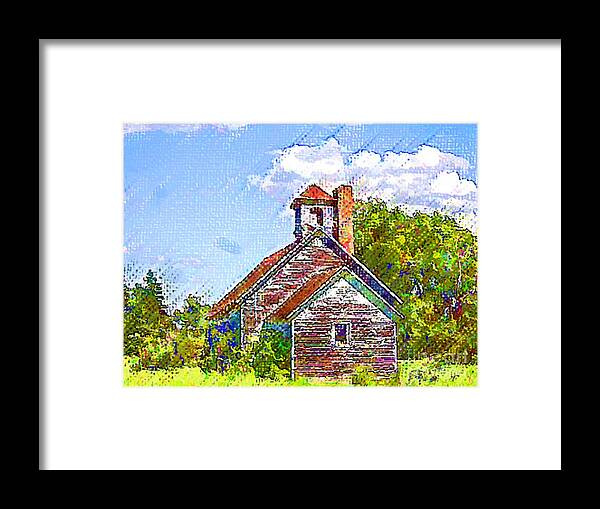 One Room Schoolhouse Framed Print featuring the photograph One Room Schoolhouse by DJ Fessenden
