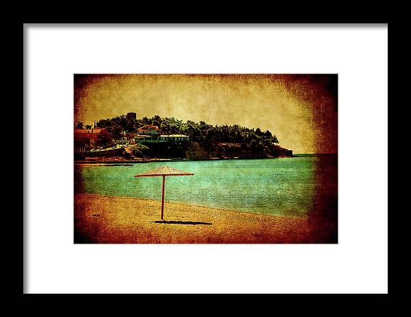 Landscape Framed Print featuring the photograph One Summer Day in Greece by Milena Ilieva