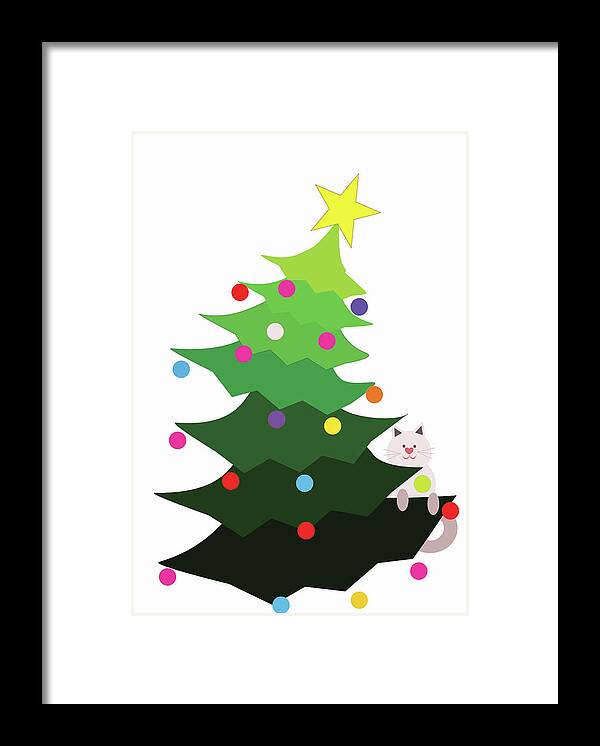 Christmas Tree Framed Print featuring the digital art Oops by Cynthia Westbrook