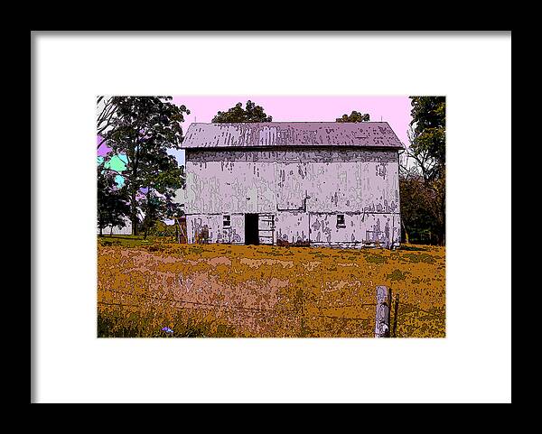 White Barn Framed Print featuring the photograph Open Door Policy by James Rentz