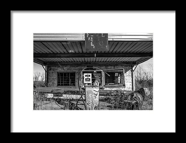 Black And White Framed Print featuring the photograph Open for Business by Holly Ross
