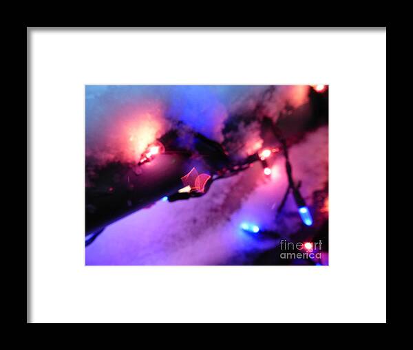 Purple Framed Print featuring the photograph Open Heart Magical Lights by Mars Besso