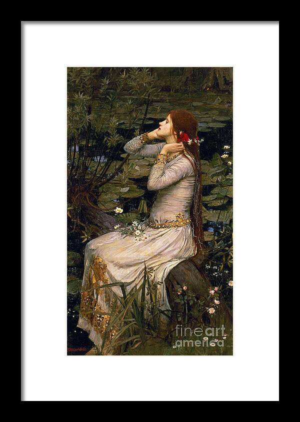 Ophelia Framed Print featuring the painting Ophelia by John William Waterhouse