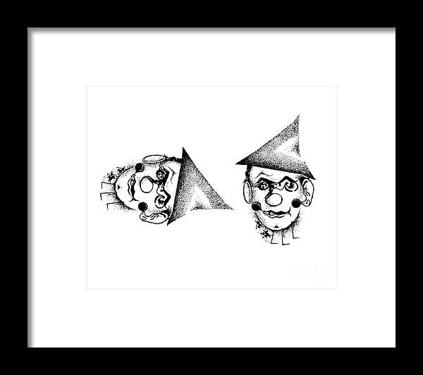Science Framed Print featuring the photograph Optical Illusion, Circus Or Clown by Science Source