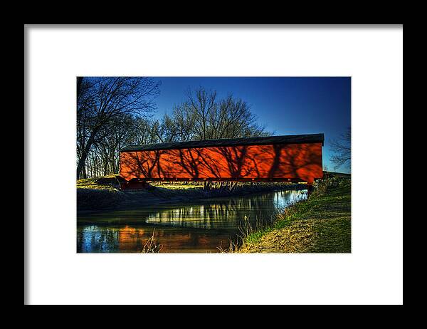 Oquawka Framed Print featuring the photograph Oquawka Wagon Bridge by Roger Passman