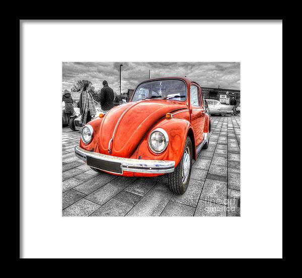 Selective Framed Print featuring the photograph Orange Beetle by Vicki Spindler