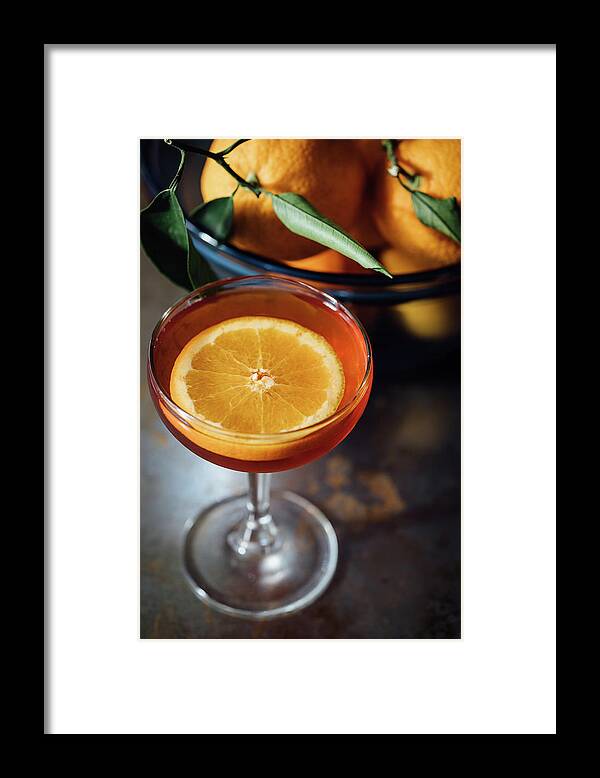 Orange Framed Print featuring the photograph Orange Cocktail by Happy Home Artistry