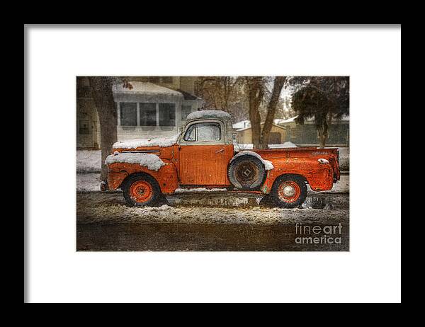 Our Town Framed Print featuring the photograph Orange Ford 150 by Craig J Satterlee
