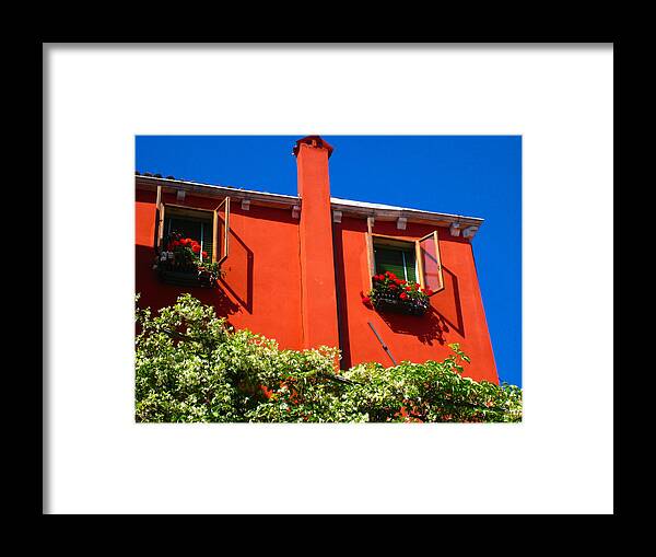 Orange Framed Print featuring the photograph Orange House in Venice by Edith Ritter