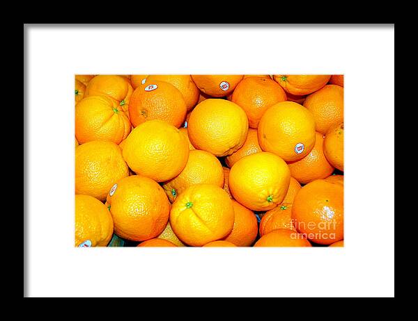 Oranges Framed Print featuring the photograph Orange Is by Mia Alexander