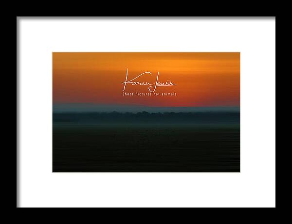 Masai Mara Framed Print featuring the photograph Orange Mara Dawn by Karen Lewis