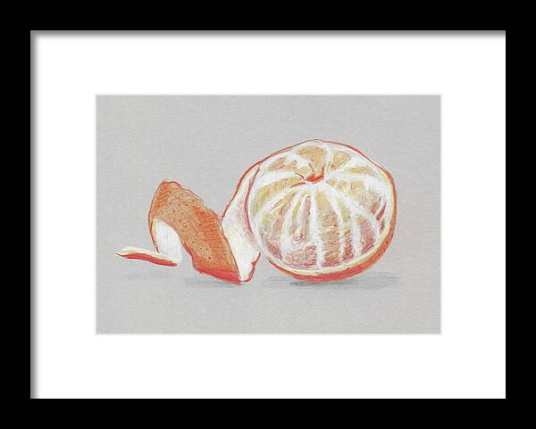 Orange Framed Print featuring the painting Orange by Masha Batkova