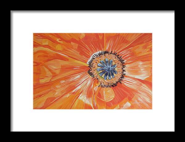  Arvada Framed Print featuring the painting Orange Poppy by MKD Lincoln