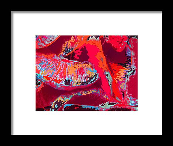 Abstract Framed Print featuring the digital art Orange by William Russell Nowicki