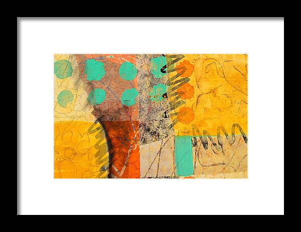 Orange Framed Print featuring the painting Orange Splatter 2 by Nancy Merkle