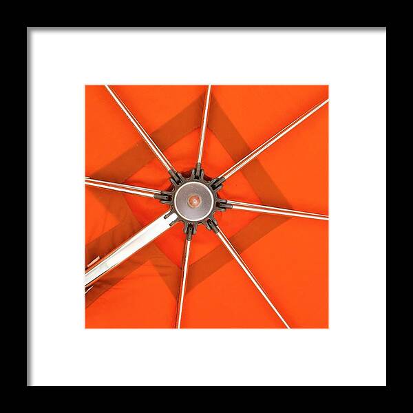 Orange Framed Print featuring the photograph Orange Umbrella #photography by Juan Silva