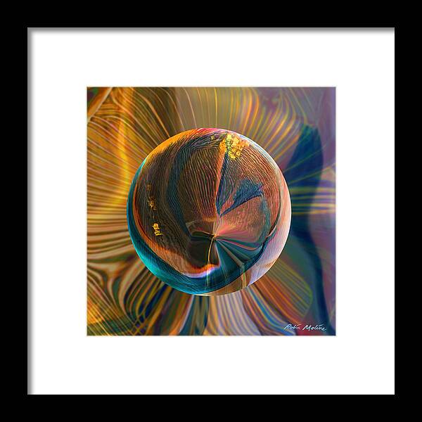 Vibrations Framed Print featuring the painting Orbing Good Vibrations by Robin Moline
