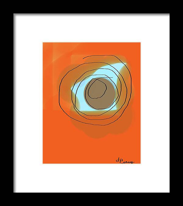 Colorful Framed Art Framed Print featuring the digital art Orbit by D Perry