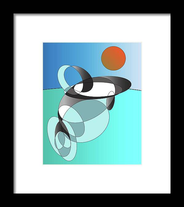Orca Framed Print featuring the digital art Orca by Ken Taylor