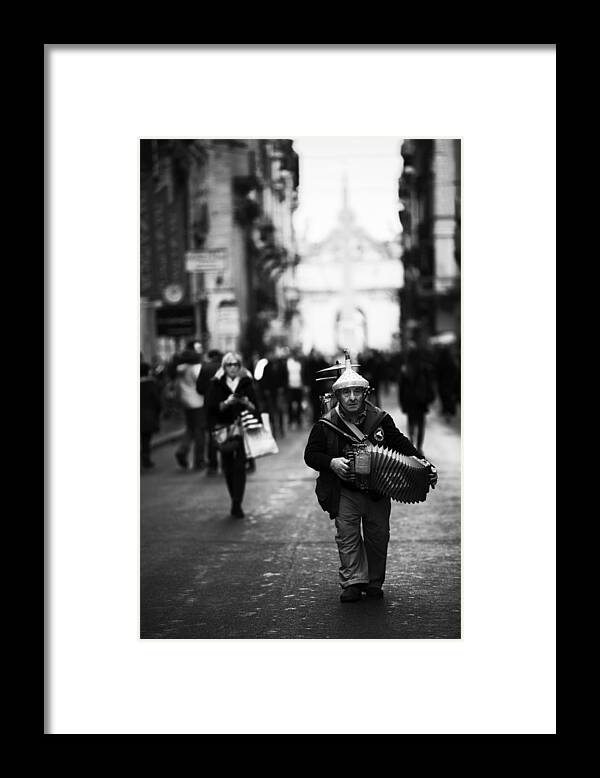Bw Framed Print featuring the photograph Orchestra-man by Julien Oncete