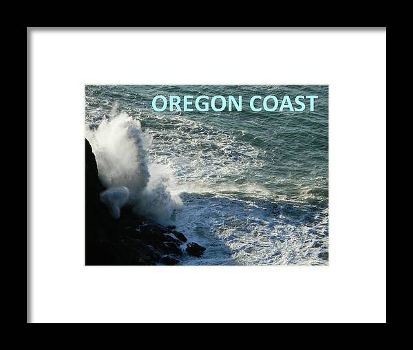 Oregon Framed Print featuring the photograph Oregon Coast Splash by Gallery Of Hope 