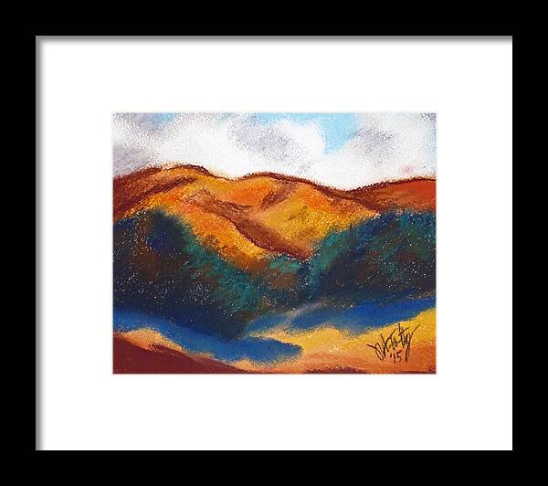 Landscape Framed Print featuring the painting Oregon Hills by Michael Foltz