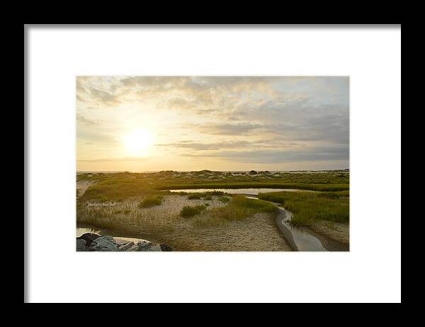 Obx Sunrise Framed Print featuring the photograph Oregon Inlet Sunrise in July by Barbara Ann Bell