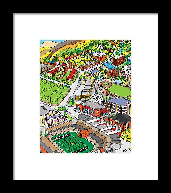 Oregon State University Framed Print featuring the digital art Oregon State Athletics by Mike Bergen