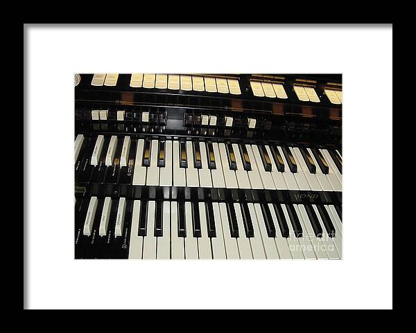 Hammond Framed Print featuring the photograph Hammond Organ Keys by Donna L Munro