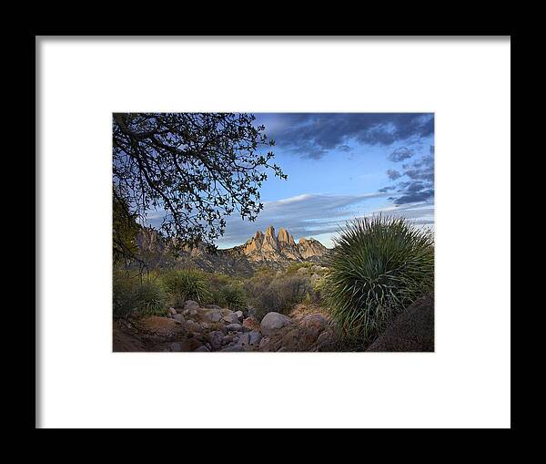 00438926 Framed Print featuring the photograph Organ Mountains Near Las Cruces New by Tim Fitzharris